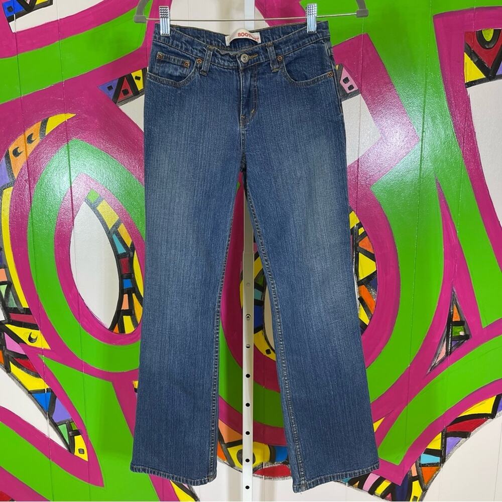 Faded Glory, Stretch Boot Cut Jeans. Size 14 Reg. Adjustable Waist.